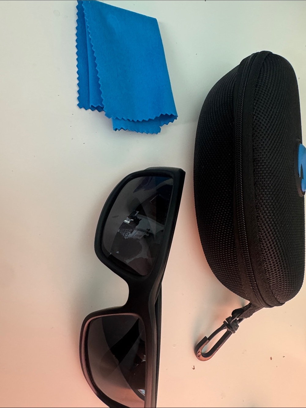 Costa Black Men's Sunglasses with Black Case and Blue Cleaning Cloth